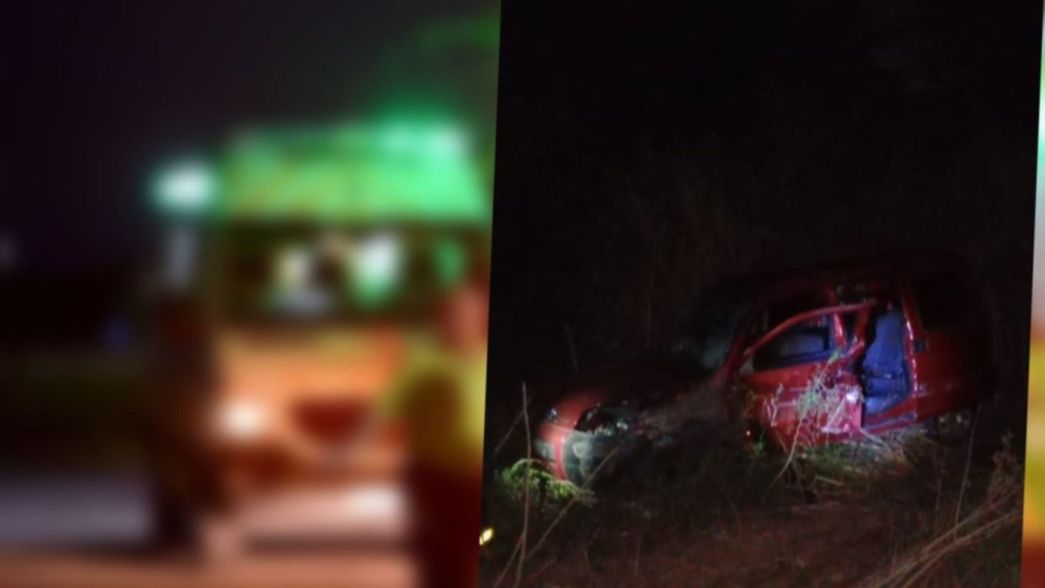 Terrible choque y fuga en La Plata: una camioneta terminó en un zanjón