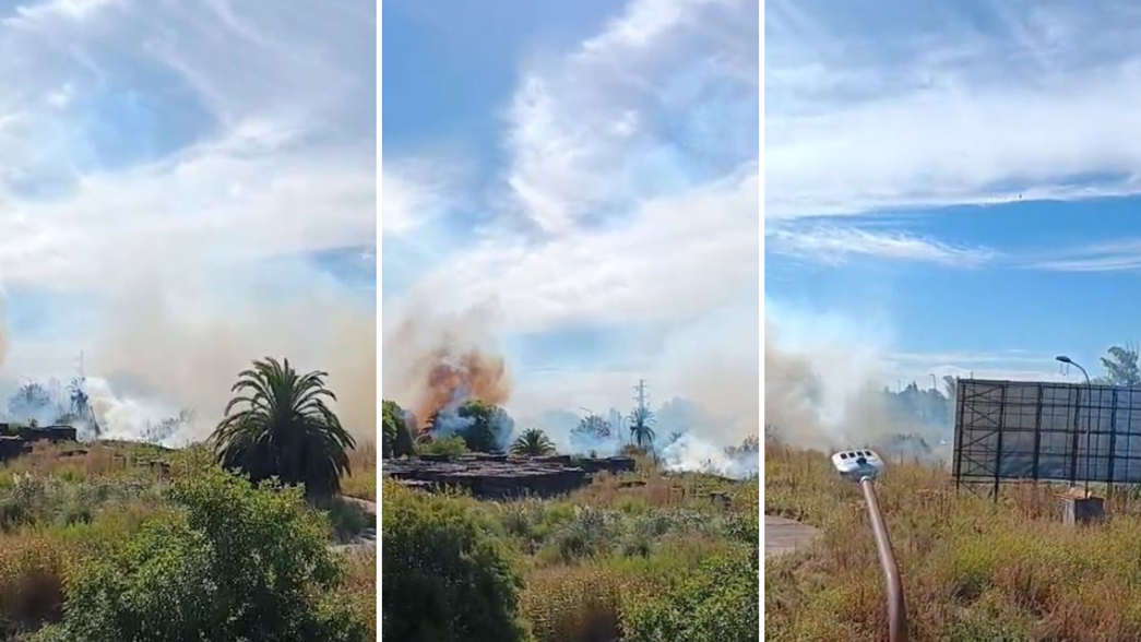 Un gran incendio en los galpones ferroviarios de Los Hornos puso en alerta a los vecinos