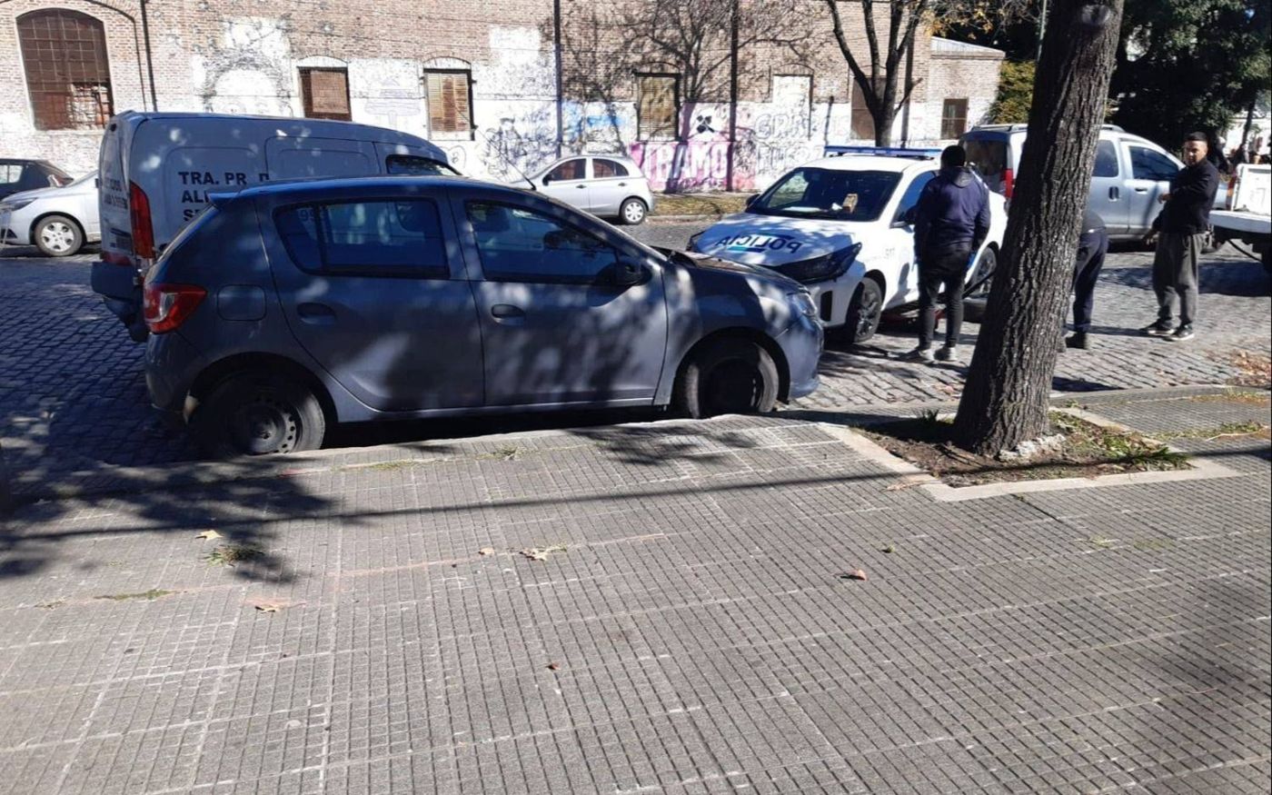 Un patrullero fue protagonista del choque en cadena