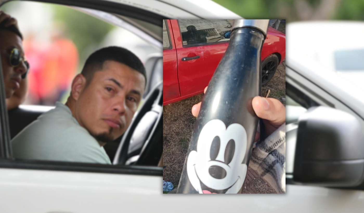 marcos Gómez Papa de kim Gómez y botellita de agua