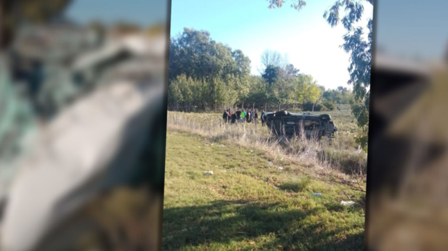 tragedia en ruta 2: asi fue el espectacular vuelco que termino con un hombre muerto