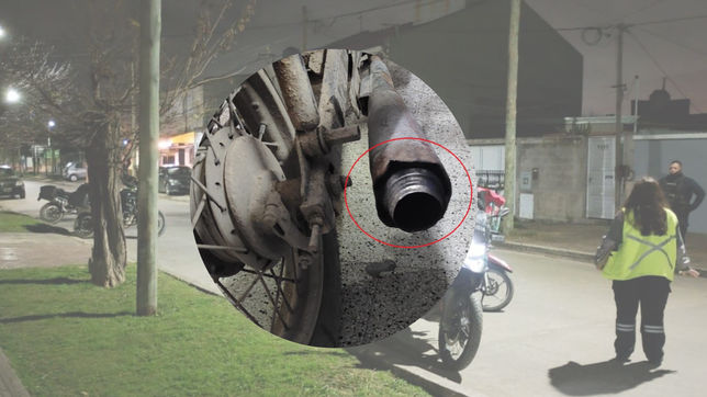 secuestraron una moto y descubrieron que tenia un termo como cano de escape