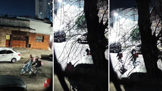 dos repartidores vandalizaron un auto en la plata y todo quedo grabado