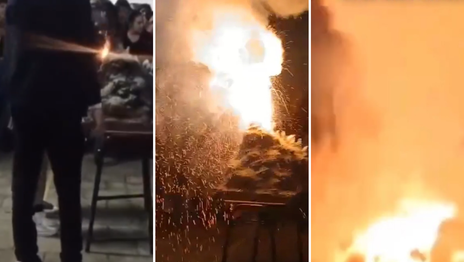 Simulaban un volcán en una feria de ciencias, explotó y hay diez alumnos heridos