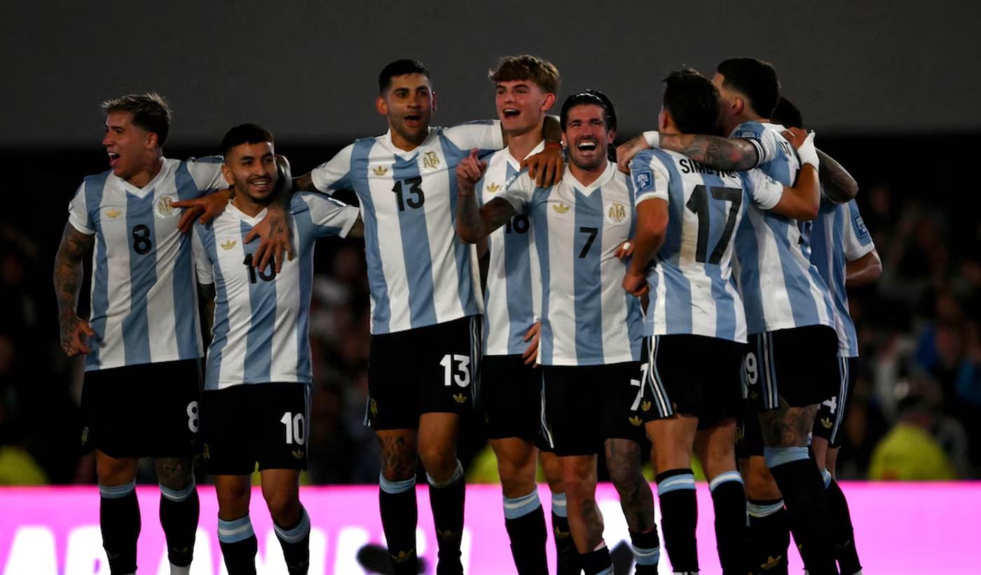 Festejo gol Selección argentina