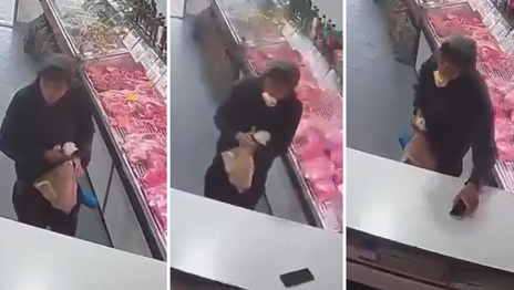 Aprovechó un descuido de un carnicero en La Plata y le robó el celular, pero quedó filmado Aprovechó un descuido de un carnicero en La Plata y le robó el celular, pero quedó filmado