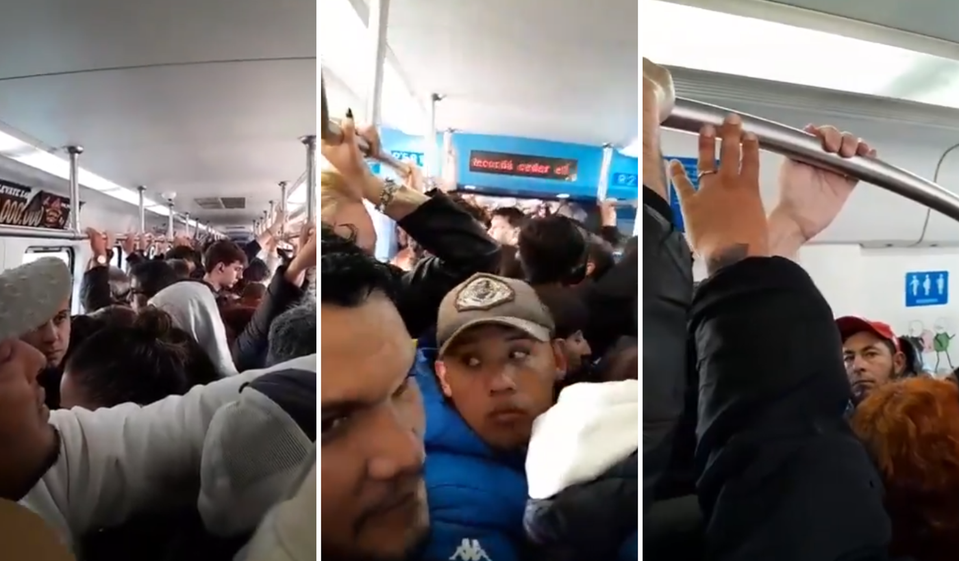 Vagones colmados tren roca portada