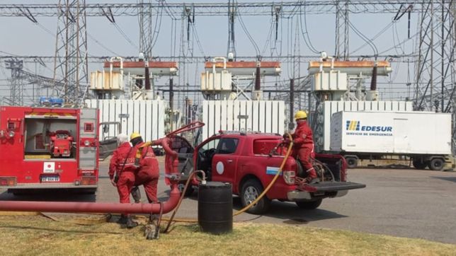 otro incendio en ruta 2 afecto a una subestacion de edesur