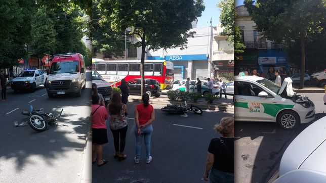 hubo dos choques al mismo tiempo en distintas manos de avenida 7