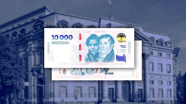 el banco central puso en circulacion el billete de $10.000