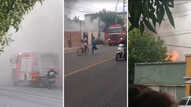 una vela causo un incendio y dejo sin nada a una familia de ensenada