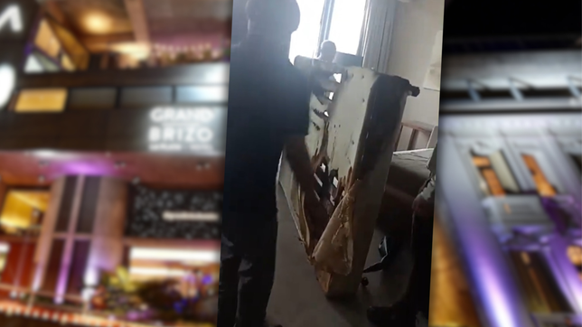 asi quedo la habitacion del hotel grand brizo despues del incendio intencional