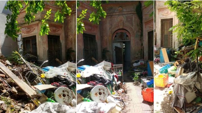 crece la preocupacion por una casa plagada de ratas y que se viene abajo junto a un jardin