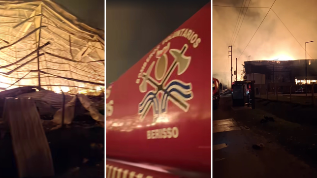 bomberos de la plata, berisso y ensenada se sumaron para combatir el incendio en ezeiza