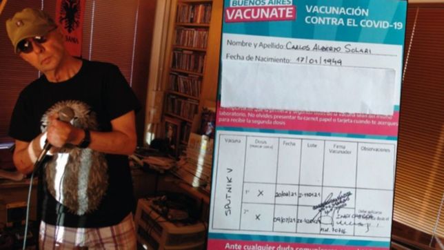 el indio solari recibio la segunda dosis de la sputnik v en la provincia