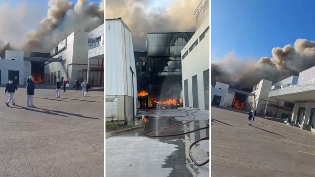 un incendio en el frigorifico gorina obligo a evacuar el predio y encendio todas las alarmas