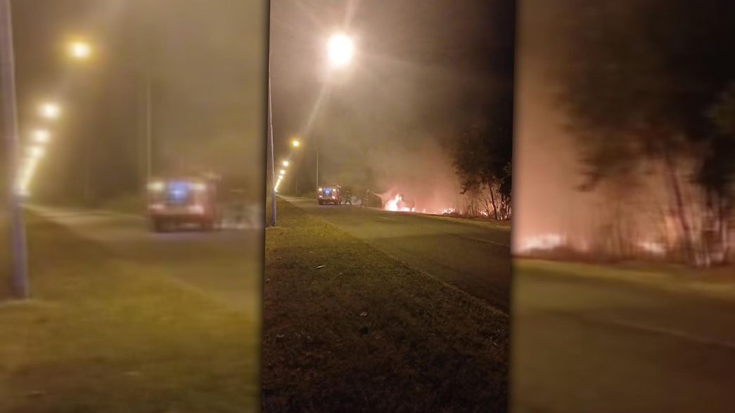 Un bombero de Ensenada sufrió graves quemaduras al incendiarse su auto