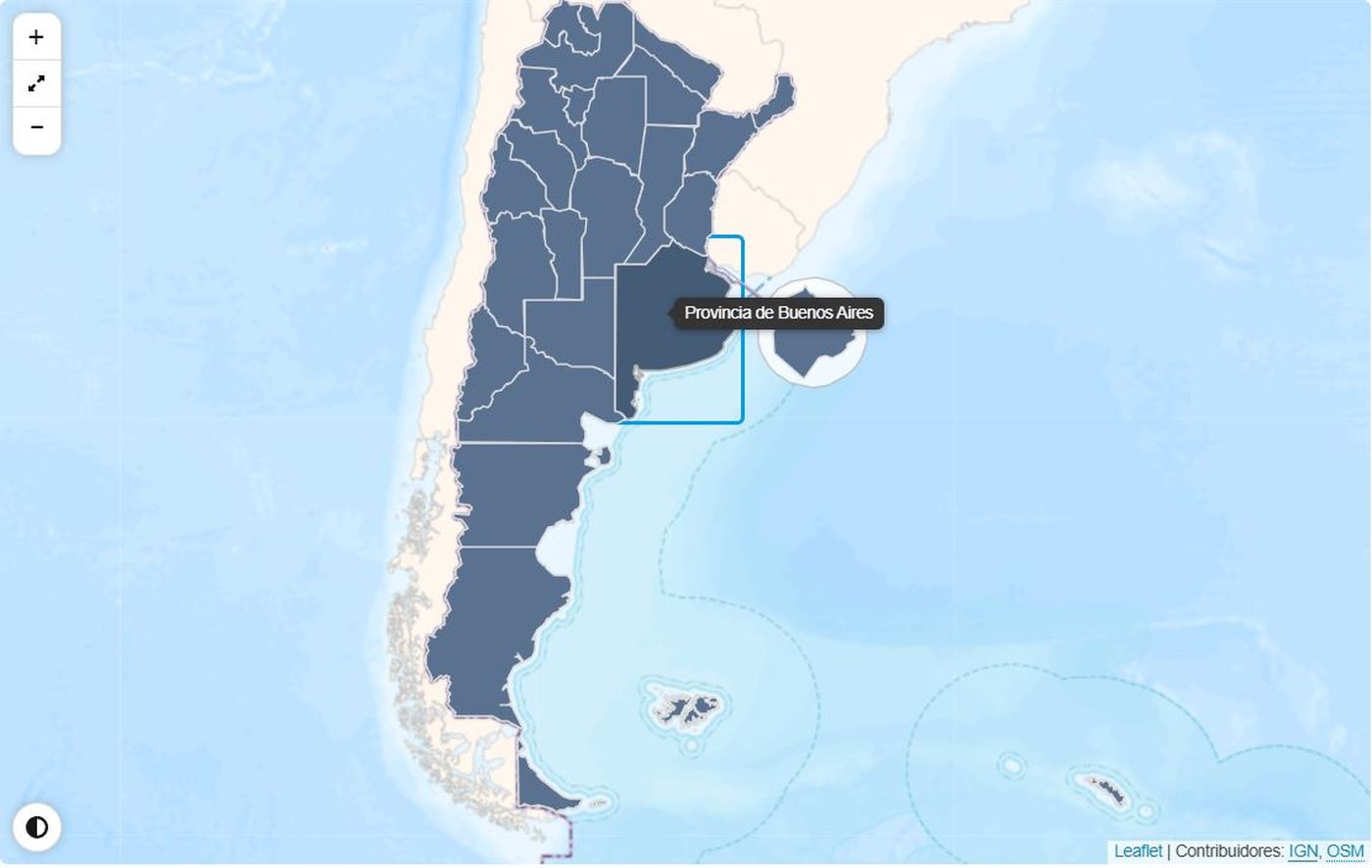 As&iacute; se ve el mapa interactivo al cual es posible ingresar para ver los informes