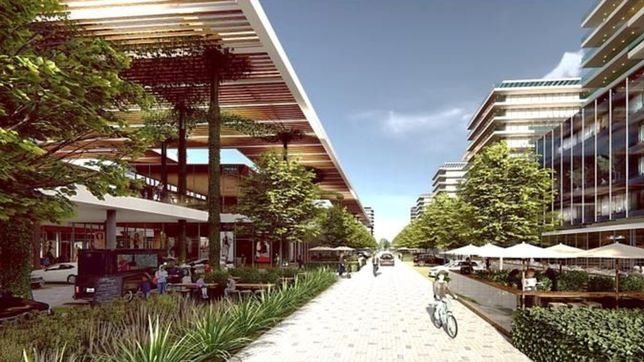 las tres etapas en las que se construira el shopping de irsa en la plata