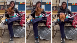 vive en la calle junto a su perro, busca un alquiler en la plata que acepte a su mascota y se volvio viral