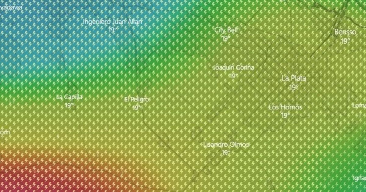 La imagen de radar que muestra cómo y a qué hora llegará la tormenta a