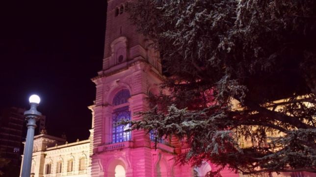 ¿por que la municipalidad se ve rosa durante todas las noches de octubre?