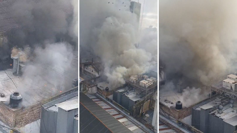 Las impactantes imágenes del incendio en el KFC de La Plata Las impactantes imágenes del incendio en el KFC de La Plata