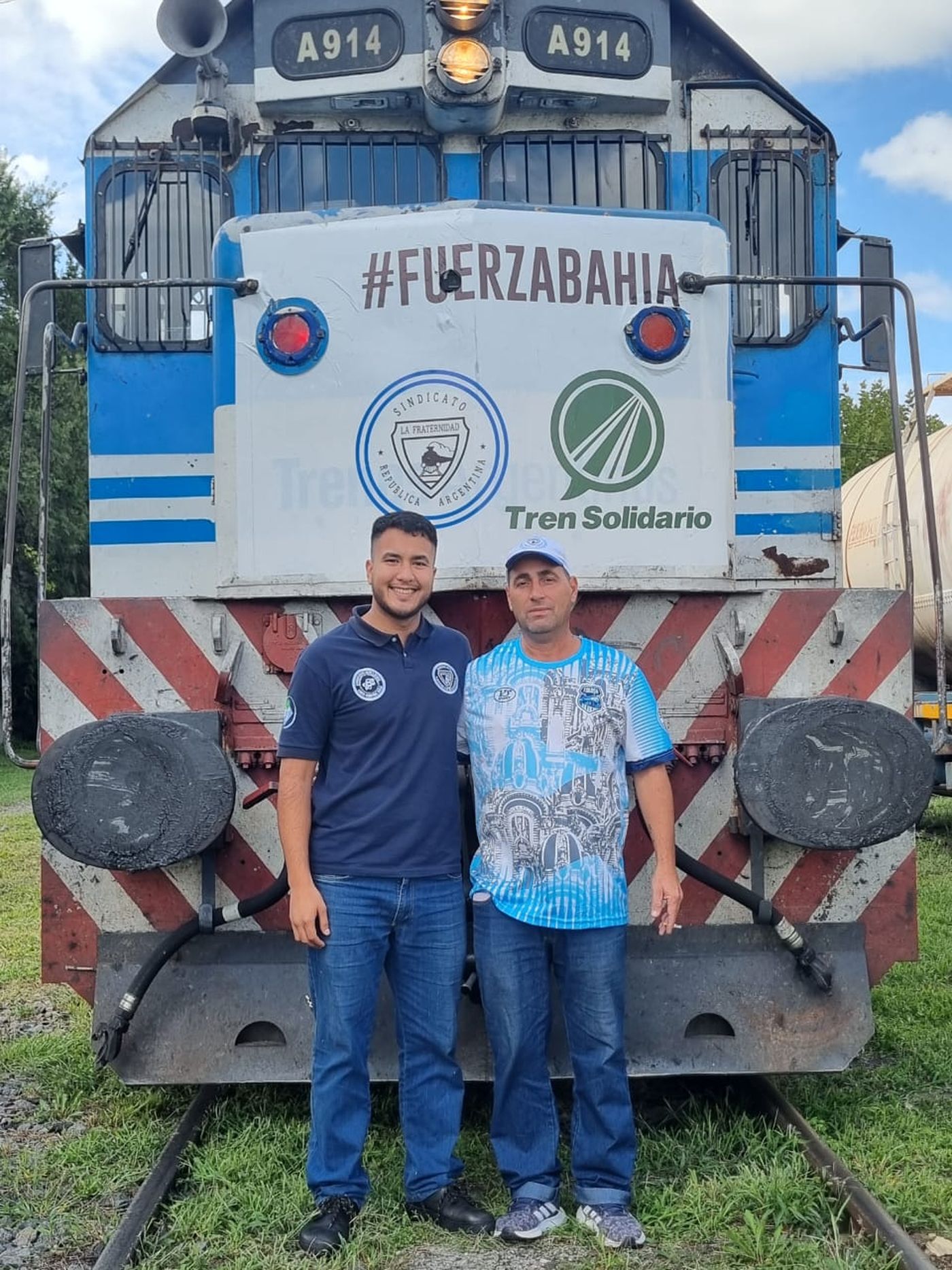 Francisco Orillo y Mariano Britos, los ferroviarios de La Plata que condujeron el Tren Solidario rumbo a Bahía Blanca.