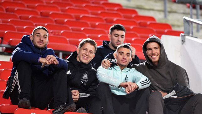 juan foyth, el jugador record en la historia de estudiantes, se mostro como un hincha mas