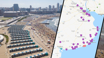 El mapa con centros de testeo y vacunatorios en los puntos turísticos de la provincia