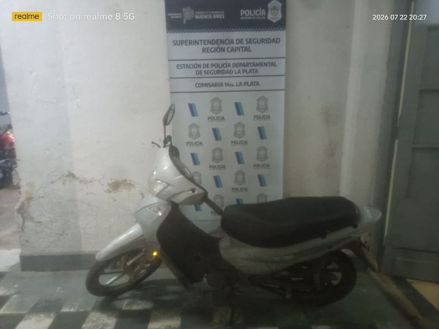 La moto robada en La Plata fue encontrada gracias al sistema GPS instalado en el veh&iacute;culo