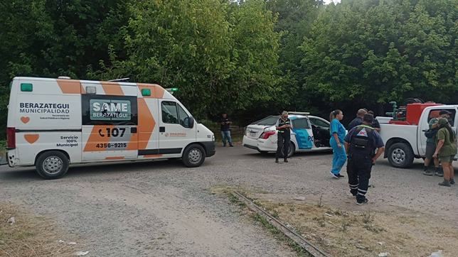 rescate de emergencia por un ciclista accidentado en el sector de senderos