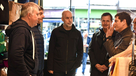horacio rodriguez larreta reaparecio en la plata con dirigentes de juntos por la ciudad