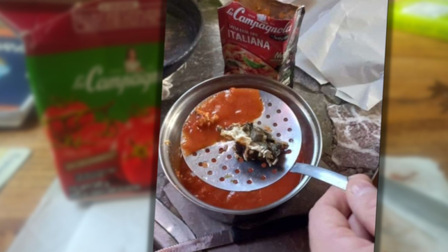 un platense abrio un paquete de salsa la campagnola y se llevo una desagradable sorpresa
