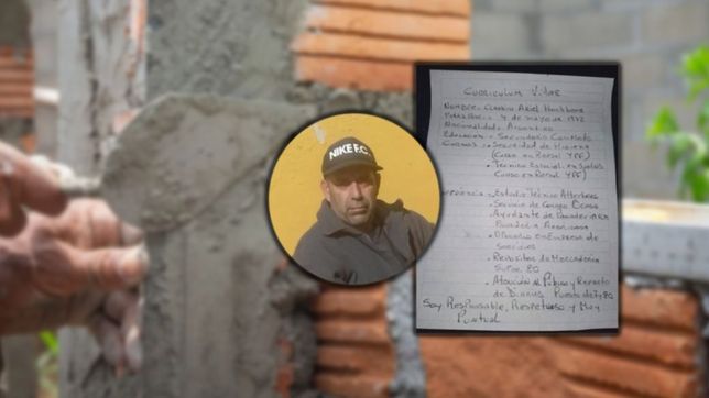 tiene 50 anos, busca trabajo en la plata con un cv escrito a mano y se hizo viral
