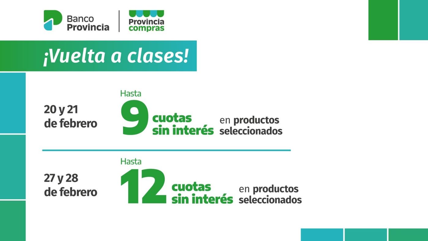 Provincia Compras volverá a ofrecer 9 y 12 cuotas sin interés en febrero