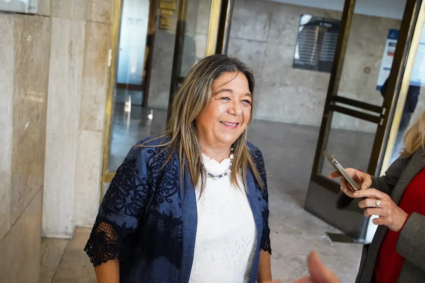 La escribana de Manuel Adorni, Adriana Nechevenko, cuando declar&oacute; como testigo en Comodoro Py&nbsp;