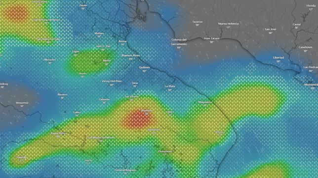 ¿a que hora del domingo podrian llegar las tormentas anunciadas para la plata, berisso y ensenada?