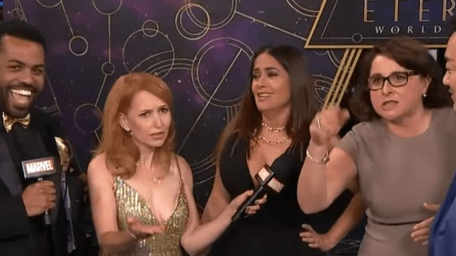 video: la platense presidenta de marvel y un gracioso comentario en el estreno de eternals