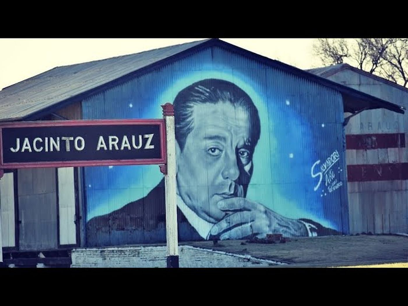 El mural de René Favaloro en Jacinto Arauz, el pueblo de La Pampa donde el cardiólogo platense trabajó como medico rural