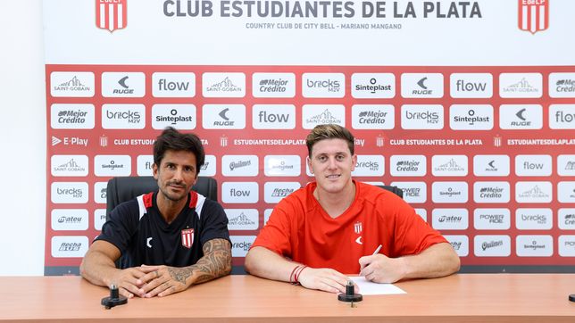 estudiantes hizo oficial la llegada de gaich con la firma de un contrato xl