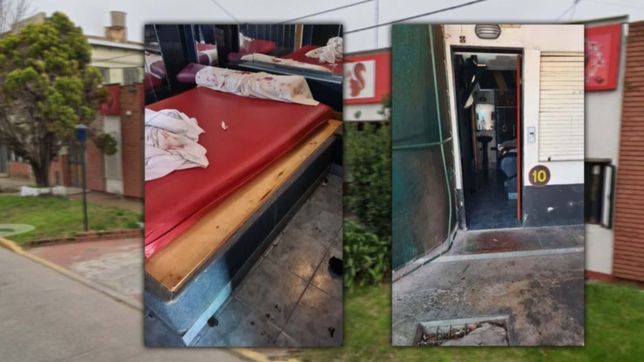 feroz pelea en la habitacion de un hotel alojamiento de la plata con una pareja herida