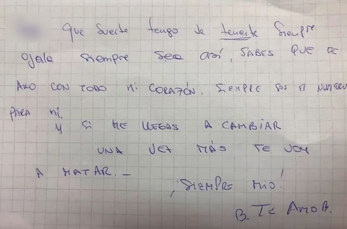 La carta que habría sido escrita por la maestra denunciada de La Plata.