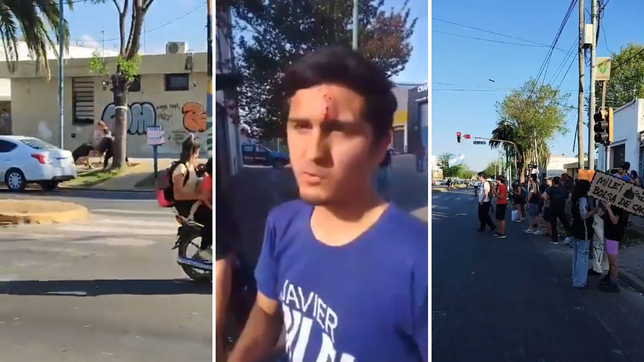 piedrazos, patadas y clima hostil: todos los videos de los desmanes en el acto libertario