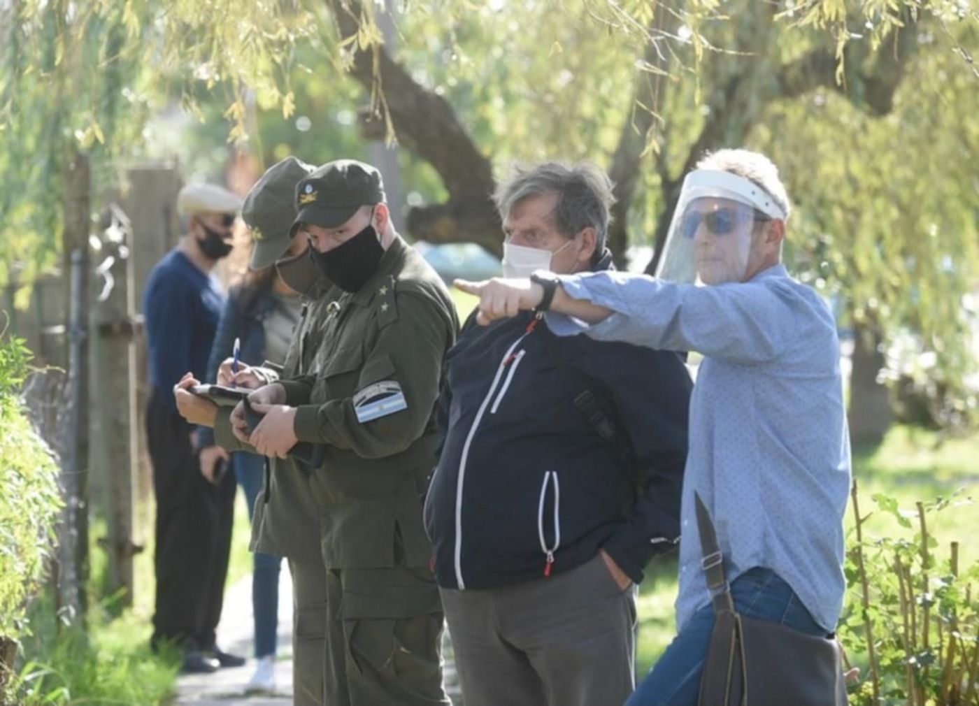 Martini durante uno de los rastrillajes por el caso Miguel Bru