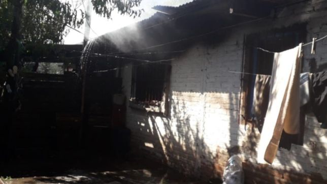 se incendio una casa de melchor romero y un nene de dos anos se salvo de milagro