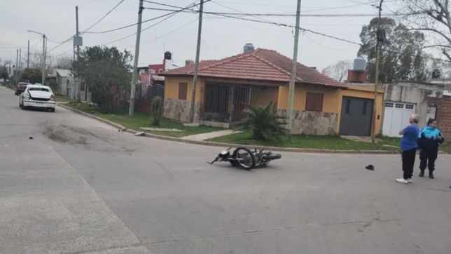 un motociclista heridos en un grave accidente de transito en berisso