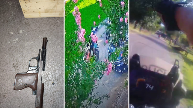 tiros, gritos y alarma: asi fue la impactante persecucion de un motochorro en la plata