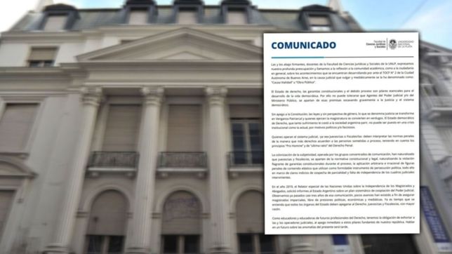 se convierten en verdugos: docentes de derecho de la unlp respaldaron a cristina