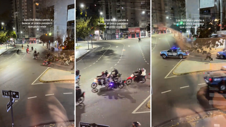 A contramano y perseguida por la Policía, una caravana de motos causó un caos en Plaza Italia A contramano y perseguida por la Policía, una caravana de motos causó un caos en Plaza Italia